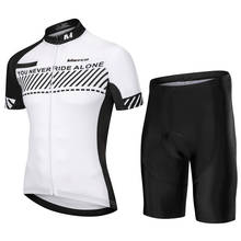 Conjunto de ropa de ciclismo profesional para hombre, Maillot 3D de secado rápido y pantalones cortos, color blanco, verano, 2020 2024 - compra barato