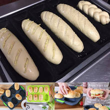 Round Bread Baguette Hamburger Baking Mold Long Loaf Cookie Bun Mold Foldable Silicone Mould Non Stick Bake Tray 2024 - buy cheap