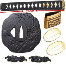 Protector de espada Kirsite para Katana Wakizashi, accesorio artesanal de Metal, conjunto de accesorios Tsuba, Menuki, Fuchi, Kashira, mango, Habaki y Seppa 2024 - compra barato