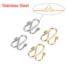 20pcs 12x11mm High Quality Strong Stainless Steel W Shape Necklace Clasps Hooks Connectors For Diy Bracelet Jewelry Accessories 2024 - buy cheap