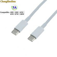 1pcs USB C to USB C Type C Cable Male to male 5A PD Fast Charging Data Charger Cable for MacBook Pro for Samsung for Google 2024 - buy cheap