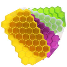 1PCS Ice Making Mold  Silicone Honeycomb Shaped Ice Cube Tray With Cover With 37 Compartments 2024 - buy cheap