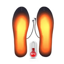 Palmilha com aquecimento elétrico usb, palmilha feminina e masculina aquecimento para sapatos quentes para botas manter o aquecedor almofadas para os pés 2024 - compre barato