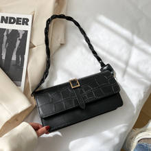 Brand Designer Crocodile Pattern Women's Shoulder Bag Retro Simple Handbag Small Flap Crossbody Bag 2024 - buy cheap