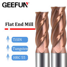 5pcs/set Solid Carbide 4 Flute End Mills HRC 55 Square Tungsten Machine Endmill Flat Milling Cutter CNC Router Set  Tools 50mm 2024 - buy cheap