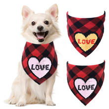 1PCS Cute Pet Bandana Fashion Creative Dog Bandana Pet Bib Pet Scarf Neckerchief for Valentine's Day Necklace Collar Accesories 2024 - buy cheap