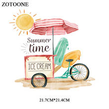 ZOTOONE Ice Cream Patch for Kids Iron on Transfers for Clothes T-shirt Heat Transfer Bicycle Stickers DIY Accessory Appliques E 2024 - buy cheap