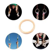 1 pçs birch anéis de fitness ginástica de madeira ajustável exercício formação anel 28 mm 32 mm anéis (corda de levantamento não está incluído) 2024 - compre barato