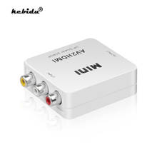 kebidu mini RCA AV Male to HDMI-compatible Female Converter Adapter Full HD 1080P Composite CVBS to HDMI AV2HDMI Audio Converter 2024 - buy cheap