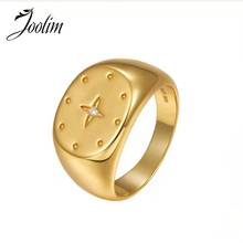 Joolim High End Gold Finish North Star Rings Hexagram Stainless Steel Band Rings 2020 Jewelry 2024 - buy cheap