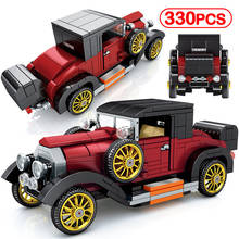 Bloques de construcción de coche técnico clásico para niños, juguete de ladrillos para armar vehículo de carreras descapotable mecánico, serie Vintage, ideal para regalo 2024 - compra barato