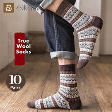 British Style Men Socks Winter Wool Warm Socks Floor Long Socks Middle Tube Socks Sleep Skateboard Socks Gift From Xiaomi Youpin 2024 - buy cheap