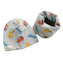 New Autumn Winter Cartoon Baby Hat Set Boys Girls Neck Scarf Spring Warm Neckerchief Kids Beanies Sets Cotton Children Hat Scarf 2024 - buy cheap