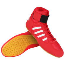 Boxe wrestling sapatos sola de borracha antiderrapante wrestling boxe treinamento de combate tênis de combate botas esportivas profissionais 2024 - compre barato