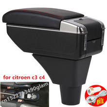 For Citroen C3 armrest box USB Charging heighten Double layer central Store content cup holder ashtray accessories 2024 - buy cheap