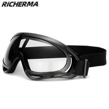 Óculos de proteção para motociclistas, óculos de sol feminino, à prova de poeira, lentes transparentes, para motociclistas, cross, esqui, motocross 2024 - compre barato