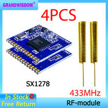 Grandwisdom RF LoRa module 4pcs SX1278 PM1280 Long-Distance communication Receiver Transmitter SPI LORA 2pcs 433MHz IOT antenna 2024 - buy cheap