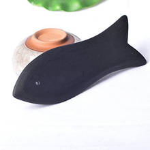Pedra de peixe em forma de peixe, raspador gua sha de pedra chinesa para terapia de acupuntura facial, ferramenta de massagem e relaxamento com placa de guasha 2024 - compre barato
