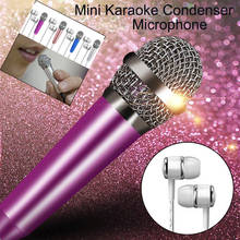 Mini Phone Microphone Karaoke Condenser Microphone With Earphone 3.5mm Stereo Handheld Phone Mic For Phone Computer In Stock 2024 - buy cheap