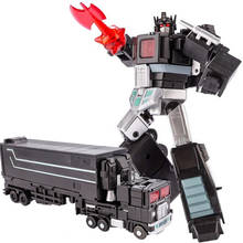 JinBao-figuras de acción de transformación para niños, Mini Robot con rodillo de remolque, modelo de compartimento de coche negro, juguetes MPP10B 2024 - compra barato