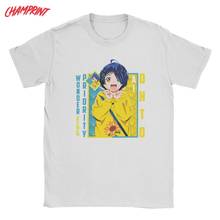 Camisetas de algodón puro Vintage para hombre, camisas de manga corta de Anime, cuello redondo, talla grande 2024 - compra barato
