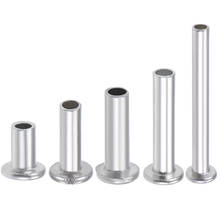 Uxcell-Remaches semitubulares de cabeza plana de aluminio, M2x4/6/8/10/14/16mm, M2.5x8/14/16mm, tono plateado, 100 Uds. 2024 - compra barato