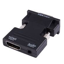 1080P HDMI Female to VGA Male with Audio Output Cable Converter Adapter 2024 - buy cheap