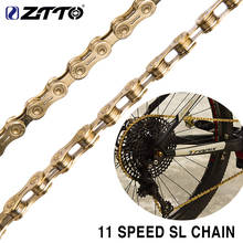 ZTTO 11s SL Golden half hollow Chain 22s 11 Speed Mountain Bike Road bike High Quality Durable Gold for Bike Bicycle MTB Parts 2024 - buy cheap