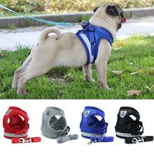 Adjustable Cat Dog Harness Leash Set for Pet Dogs Cat Puppy Collar Walking Lead Leash Harnesses Pet Dog Mesh Vest Chest Strap 2024 - buy cheap