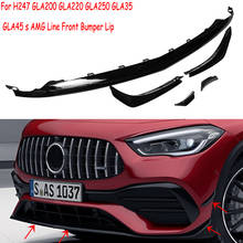 5Pcs Black Car Styling Front Bumper Lip Aive Vent Cover Trim for Mercedes Benz 2020-2024 GLA H247 GLA200 GLA250 GLA35 GLA45 AMG 2024 - buy cheap