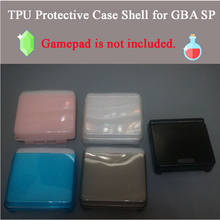 Capa protetora para gamepad gba sp, capa de tpu transparente para console, acessórios de proteção para gameboy advance sp com 10 peças 2024 - compre barato