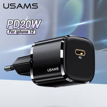 USAMS USB C 20W PD Fast Charger For iPhone 12 Pro Max Mini Quick Charging Portable for Iphone 11 Pro Max Ipad Pro Wall Charger 2024 - buy cheap