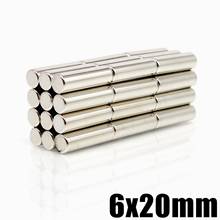 5-100Pcs 6x20 mm Powerful Magnets 6mmx20mm Permanent Small Round Magnet 6x20mm Neodymium Magnet Super Strong 6*20 mm N35 2024 - buy cheap