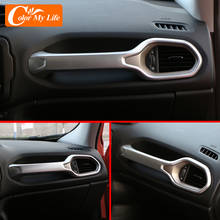 Manija de ventilación de coche, guantera con cubierta, pegatinas embellecedoras aptas para Jeep Renegade 2015, 2016, 2017, 2018, 2019, 2020, LHD 2024 - compra barato