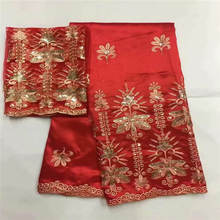 2020 African george fabric 5+2 yards Indian style george lace fabrics high quality embroidered guipure wedding dress fabric.9965 2024 - buy cheap