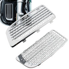 Motorcycle Radiator Grills Chrome Honeycomb Lower Fairing Twin Cooled For Harley 14-20 Glide FLHTK FLHTKL FLHTKSE FLTRU FLHTCUTG 2024 - buy cheap