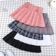 Спортивная юбка для тенниса, короткое плиссированное платье с высокой талией и трусиками, приталенная школьная форма для девочек-подростков 2024 - купить недорого