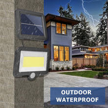 Ip65 à prova dwaterproof água led solar luz de parede ao ar livre jardim quintal lâmpada led ponto luz controle remoto sensor movimento jardim caminho parede luz 2024 - compre barato