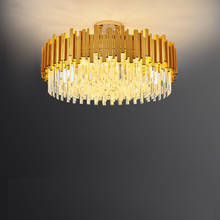LED Postmodern Crystal Gold Black Round Hanging Lamps Lustre Suspension Luminaire Lampen Pendant Lamp.Pendant light For Foyer 2024 - buy cheap