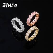 JINAO New High Quality Cubic Zirconia Rings Iced Out Micro Pave Cool Men Women Couple Gold Color Hip Hop Jewelry For Sister Gift 2024 - buy cheap