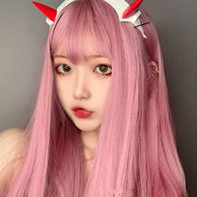 Wig 68cm Long Pink Lolita Wigs With Bangs Women Straight Hair Cosplay Girls Wig Halloween Heat Resistant Synthetic Hair Prop 2024 - buy cheap