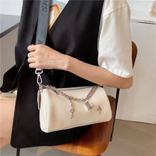Женская сумка через плечо MJ из искусственной кожи, Роскошный дизайнерский мессенджер на цепочке, маленькая сумочка на плечо с широким ремешком, на лето 2024 - купить недорого