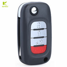 KEYECU New Replacement Flip Remote Key Fob 4 Buttons 433 MHz PCF7961/4A Chip for Benz Smart Fortwo 453 Forfour 2015-2017 2024 - buy cheap