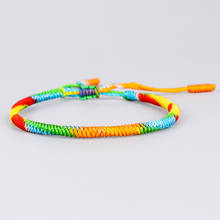 Tibetan Buddhist Handmade Knots Lucky Rope Bracelet For Women Men Buddhism braided Healing Chakra Jewelry Yoga meditation Bangle 2024 - buy cheap