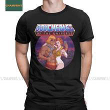 Camiseta tiracolo masculina, camiseta de algodão com manga curta e tamanhos grandes do universo he-man mestres do universo 2024 - compre barato