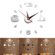 Современные объемные зеркальные настенные часы с большими цифрами «сделай сам», большие часы, домашний декор, художественные часы, настенная наклейка, Декор для дома, офиса, комнаты, Настенный декор 2024 - купить недорого