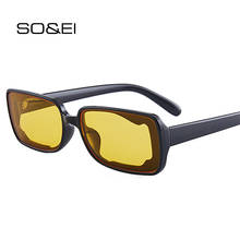SO&EI Fashion Clear Ocean Lens Women Sunglasses Vintage Irregular Frame Eyewear Men Square Orange Sun Glasses Shades UV400 2024 - buy cheap