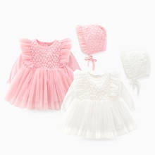 Infant Baby Girls Dresses Embroidery Christening Newborn Baptism Clothes Princess TuTu Birthday Dress 0-12M 3Color 2024 - buy cheap