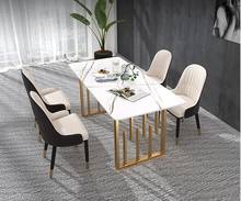 Rock plate scratch-proof dining table chair combination luxury Nordic marble dining table 2024 - buy cheap