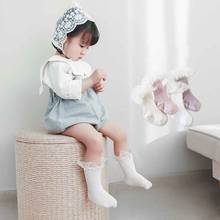 Baby Girls Lace Socks Children's Korean Style Anti-slip Sock Princess Cotton Stuff For Newborn Toddler 0-3Y Kids Long Tube Socks 2024 - buy cheap